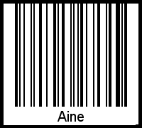 Aine als Barcode und QR-Code