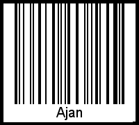 Barcode des Vornamen Ajan