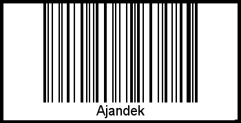 Barcode des Vornamen Ajandek