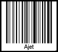 Barcode des Vornamen Ajet