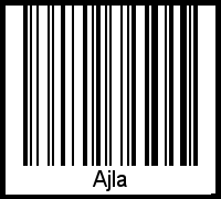 Der Voname Ajla als Barcode und QR-Code