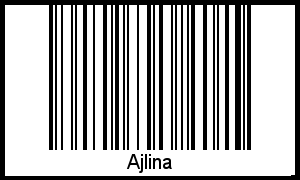 Barcode des Vornamen Ajlina