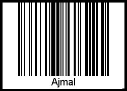 Der Voname Ajmal als Barcode und QR-Code