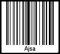 Barcode des Vornamen Ajsa
