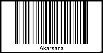 Der Voname Akarsana als Barcode und QR-Code