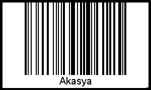 Barcode des Vornamen Akasya