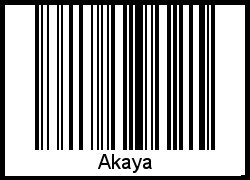 Barcode des Vornamen Akaya