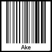 Der Voname Ake als Barcode und QR-Code
