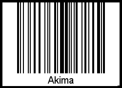 Barcode des Vornamen Akima