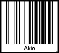 Barcode des Vornamen Akio