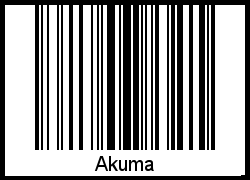 Akuma als Barcode und QR-Code