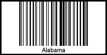 Interpretation von Alabama als Barcode