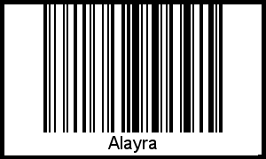 Interpretation von Alayra als Barcode