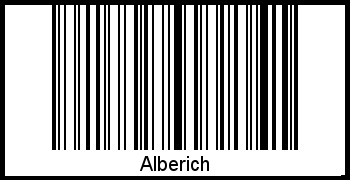 Der Voname Alberich als Barcode und QR-Code
