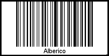 Barcode des Vornamen Alberico