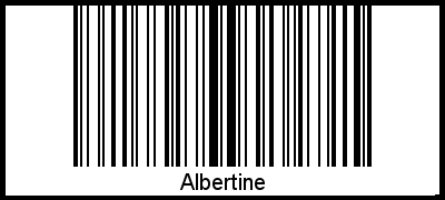 Der Voname Albertine als Barcode und QR-Code