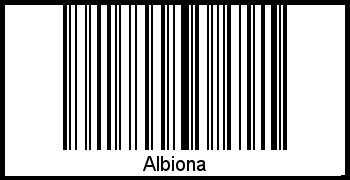 Der Voname Albiona als Barcode und QR-Code