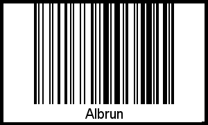 Barcode des Vornamen Albrun