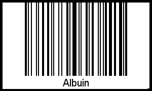 Der Voname Albuin als Barcode und QR-Code