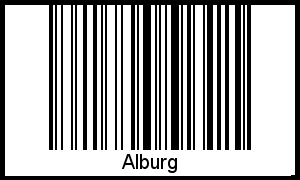 Barcode des Vornamen Alburg