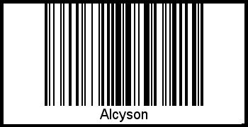 Alcyson als Barcode und QR-Code