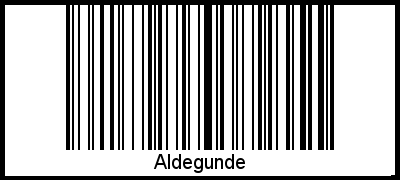 Interpretation von Aldegunde als Barcode