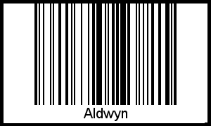 Barcode des Vornamen Aldwyn