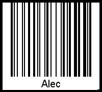 Interpretation von Alec als Barcode