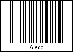 Barcode des Vornamen Alecc