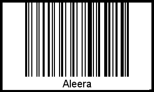 Barcode des Vornamen Aleera