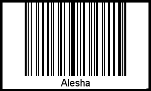Barcode des Vornamen Alesha