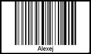 Barcode des Vornamen Alexej