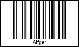 Interpretation von Alfger als Barcode