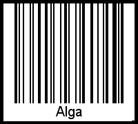 Interpretation von Alga als Barcode