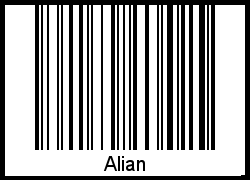 Barcode des Vornamen Alian
