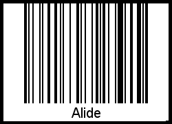 Barcode des Vornamen Alide