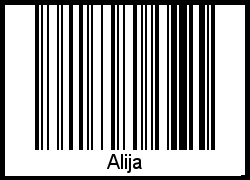 Alija als Barcode und QR-Code