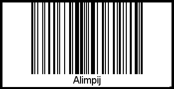 Alimpij als Barcode und QR-Code