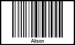 Interpretation von Alison als Barcode