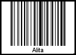 Barcode des Vornamen Alita