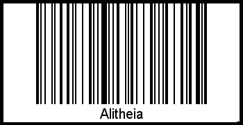 Barcode des Vornamen Alitheia