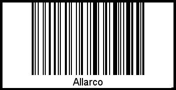 Barcode des Vornamen Allarco