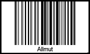 Barcode des Vornamen Allmut