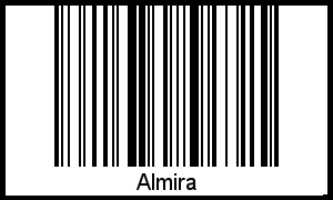 Almira als Barcode und QR-Code