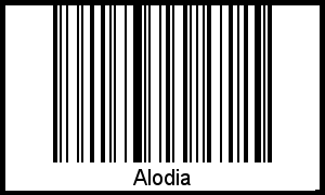 Interpretation von Alodia als Barcode