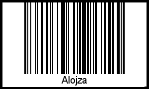 Alojza als Barcode und QR-Code