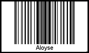 Barcode des Vornamen Aloyse