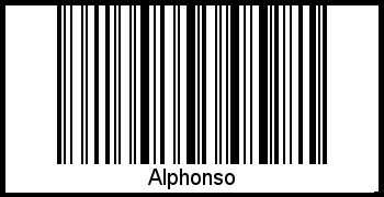 Alphonso als Barcode und QR-Code