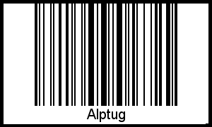 Barcode des Vornamen Alptug