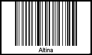 Altina als Barcode und QR-Code